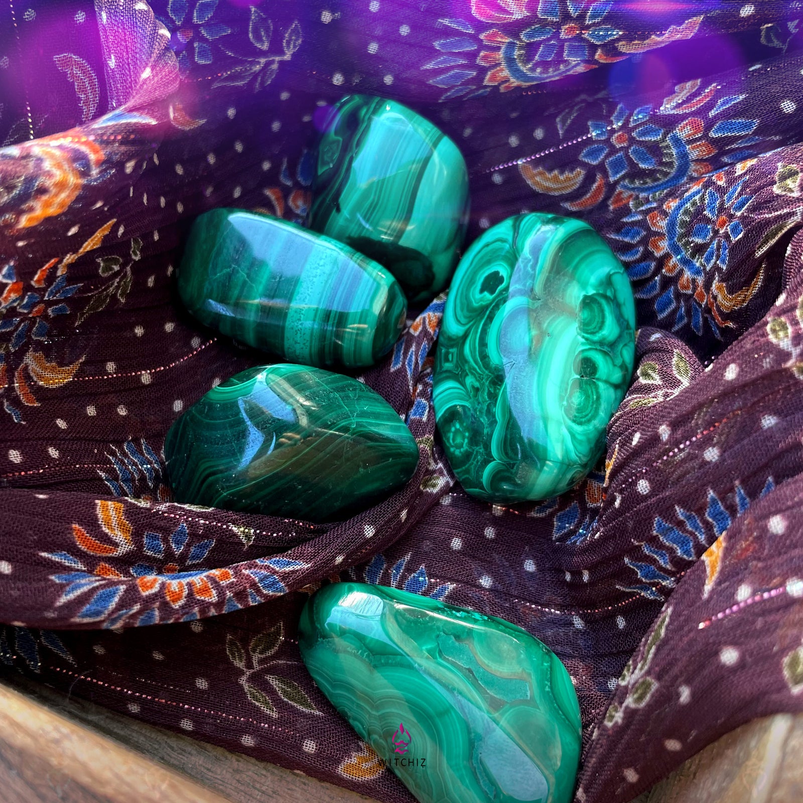 pierre roulée malachite