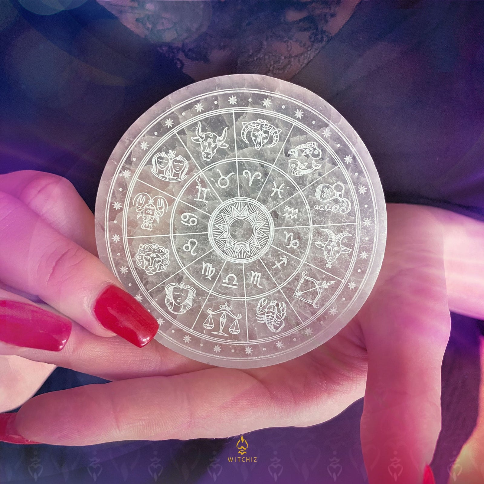 Cercle d'Energie, Cercle Sélénite, Cercle Sélénite Zodiaque | Witchiz