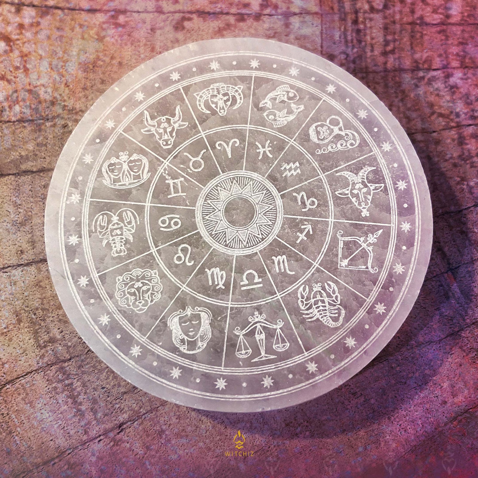 Cercle d'Energie, Cercle Sélénite, Cercle Sélénite Zodiaque | Witchiz