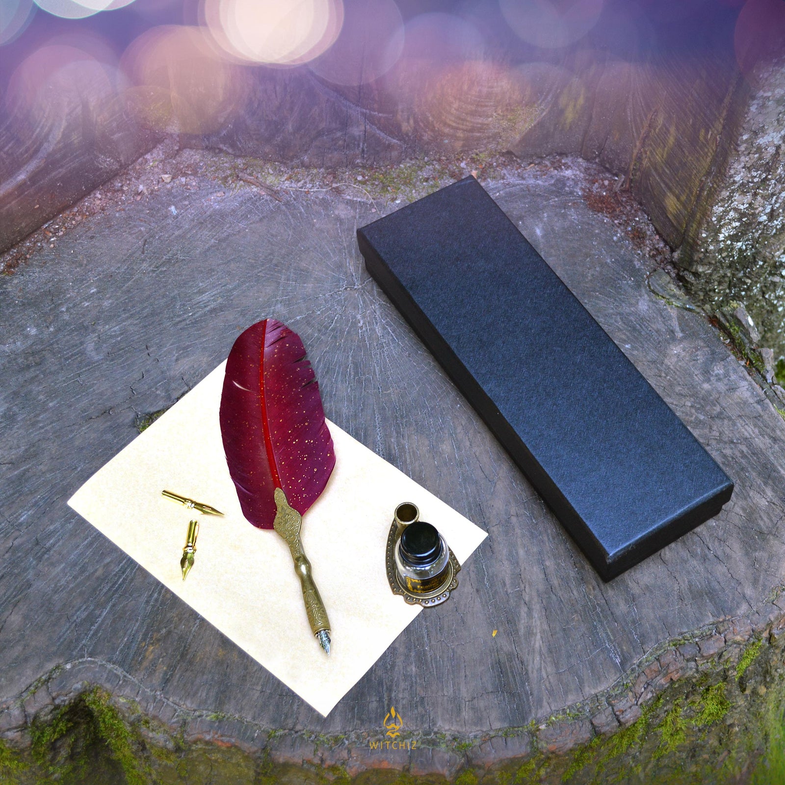Coffret Plume, Encrier, Coffret Stylo Plume | Witchiz
