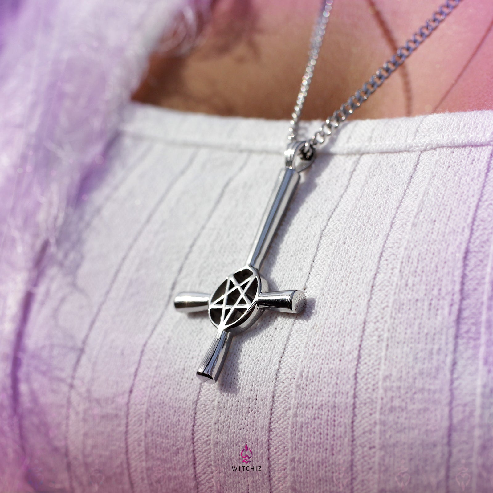 Pentagramme de Lumiere, pentagramme de Lumiere Collier, Pentagramme de Lumiere Pendentif |Witchiz