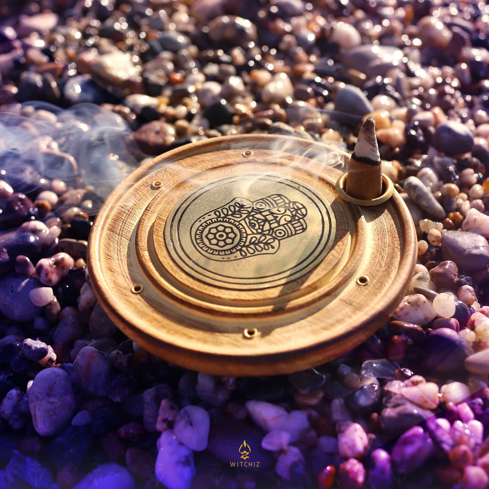 Porte Encens Main de Fatma , Porte Cone Encens, Porte Encens Rond | Witchiz