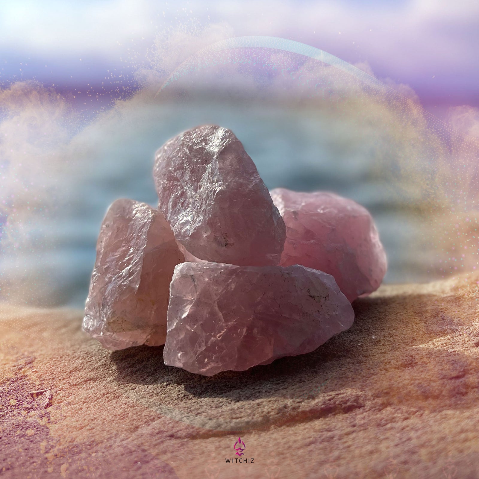 Pierre Brute de Quartz Rose