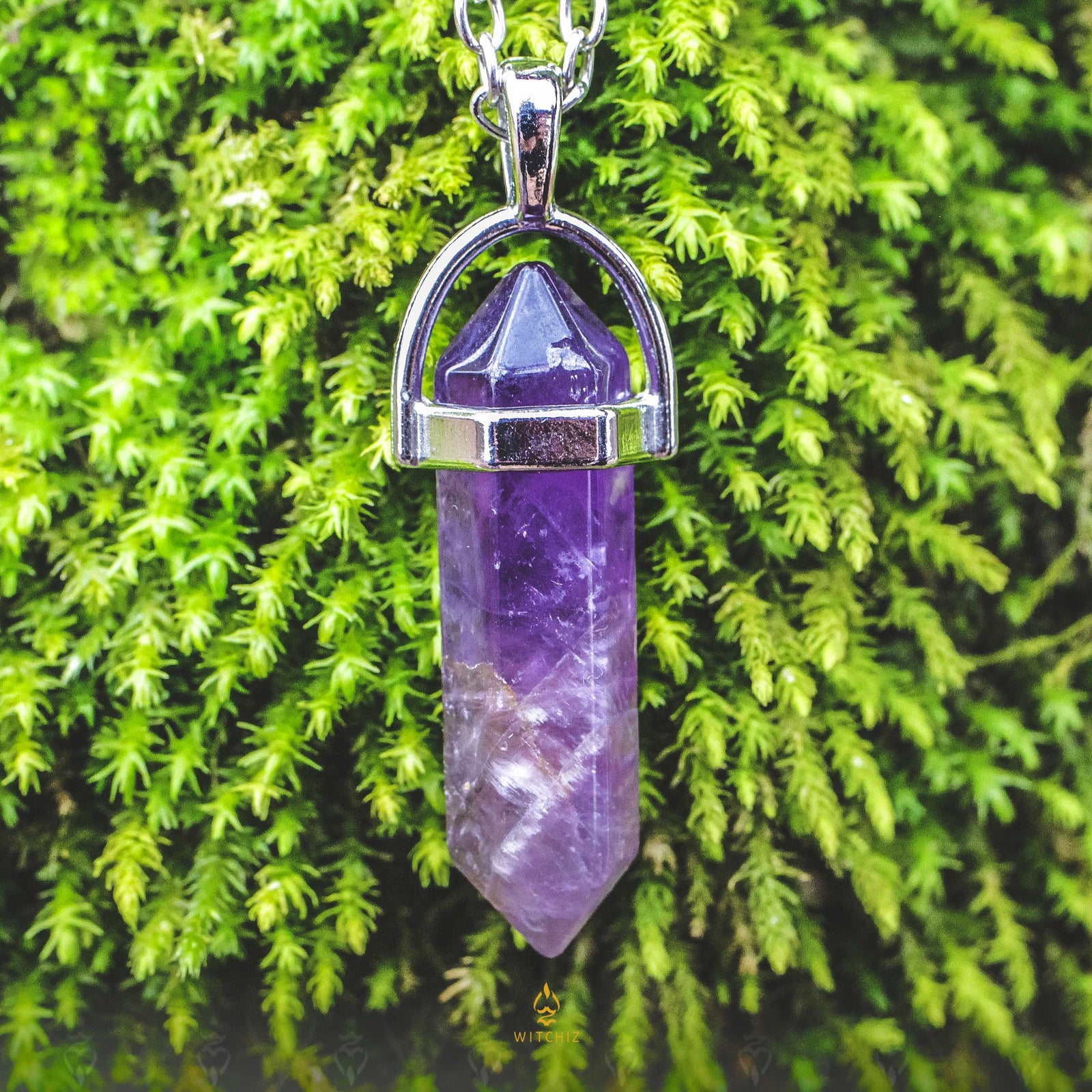 Talisman Améthyste, Collier Talisman Pierre, Collier Talisman Amethyste | Witchiz